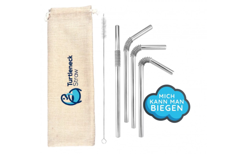 FiNiFuchs Kinderhilfsmittel turtleneck straw biegsame trinkhalme aus edelstahl